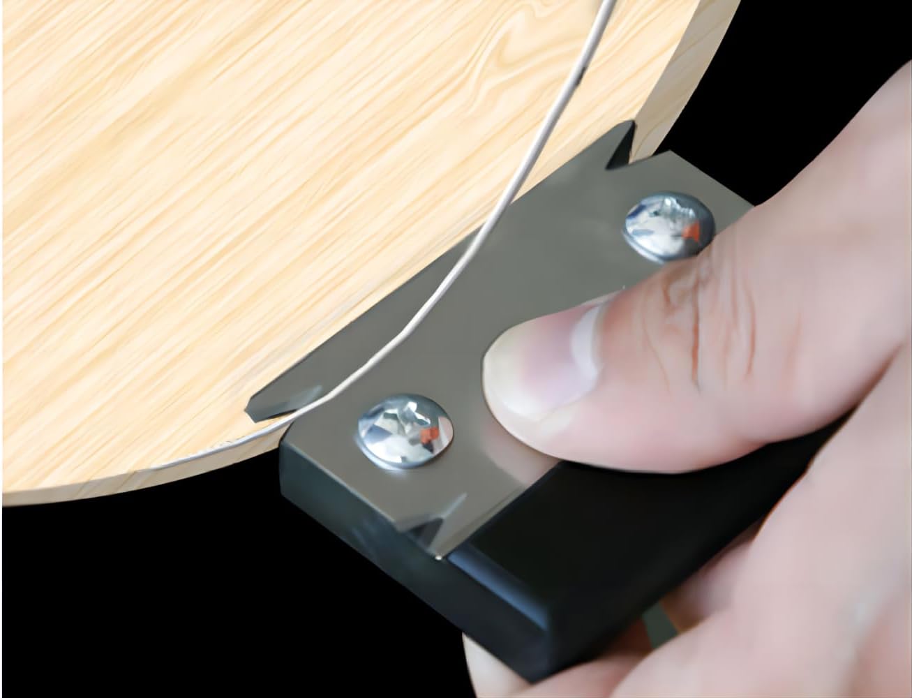Woodworking Edge Trimmer, Hand Planer Edge Bander for Burrs,Edge Corner Planer,Wood Chamfering Fillet Scraper,Edge Banding Cutter for PVC ABS Melamine Veneer,Deburring Tool,MG-022BK