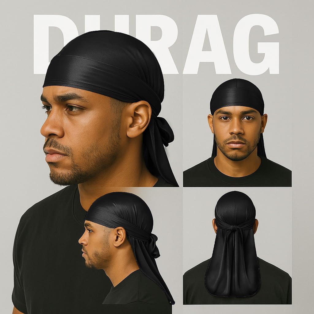 2PCS Wave Caps for Men, Compression Cap over Durags