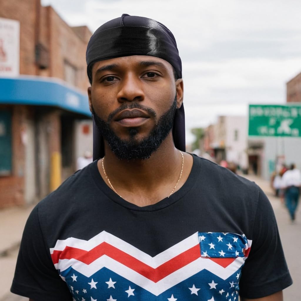2PCS Wave Caps for Men, Compression Cap over Durags