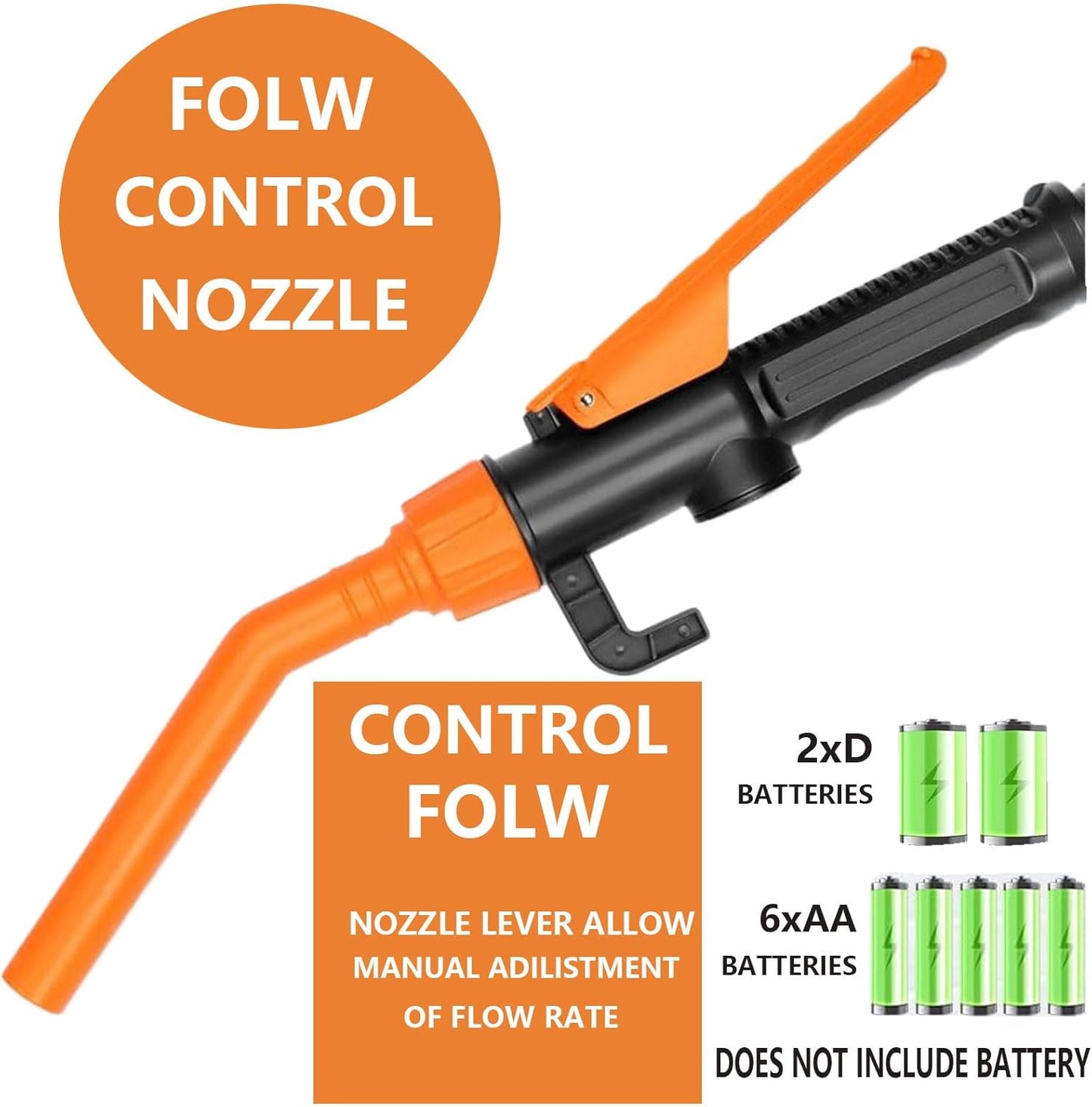 Portable Power Battery Pump, 2025 Upgrade Portable Fuel Transfer Pump Battery Operated Electric Siphon Pump for gasoline, Gas Pump for Gas Can Fuel Diesel Water Transfer