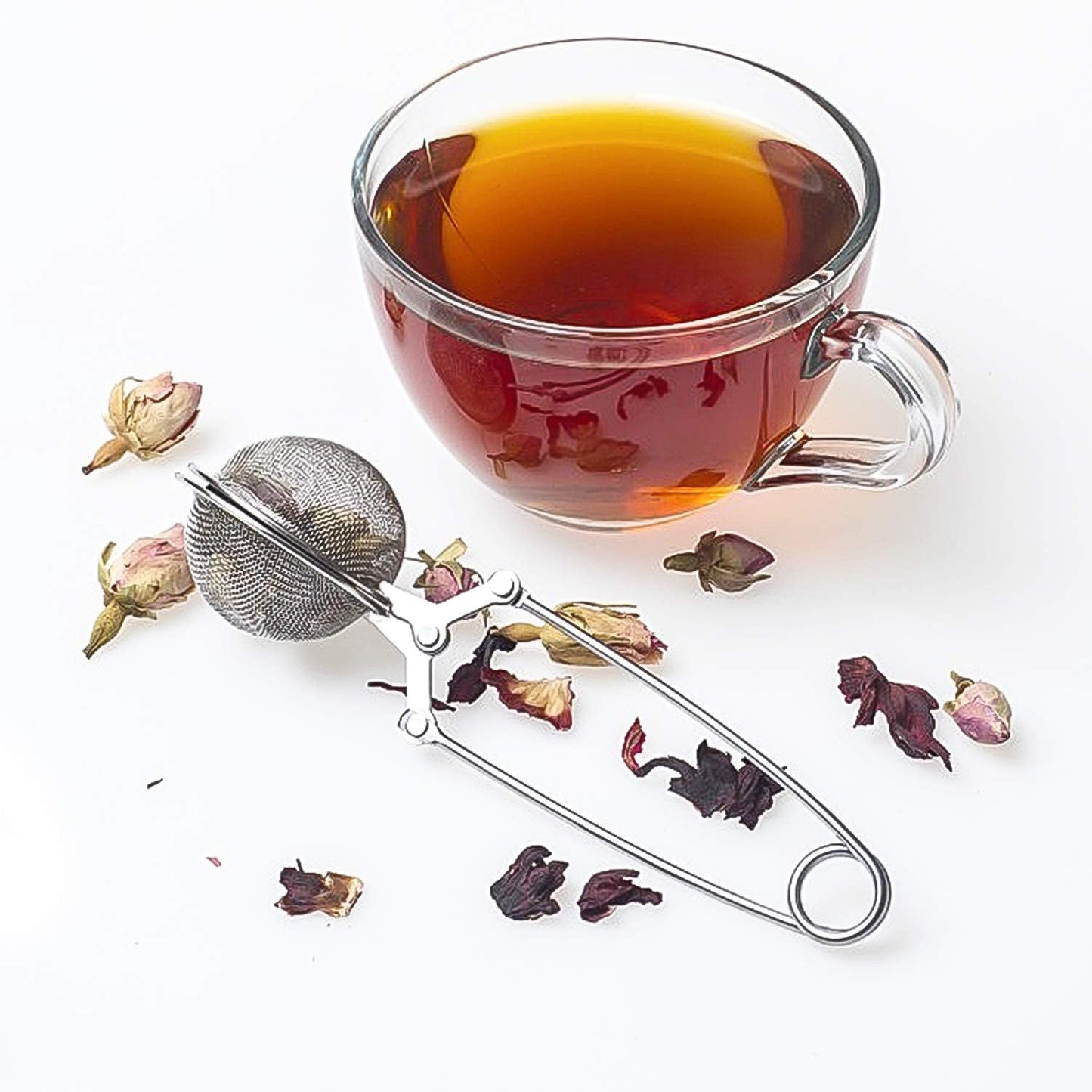 Snap Ball Tea Strainer,  3 Pack Premium Stainless Steel Tea Infuser with Handle for Loose Leaf Tea Fine Mesh Tea Balls Filter Infusers