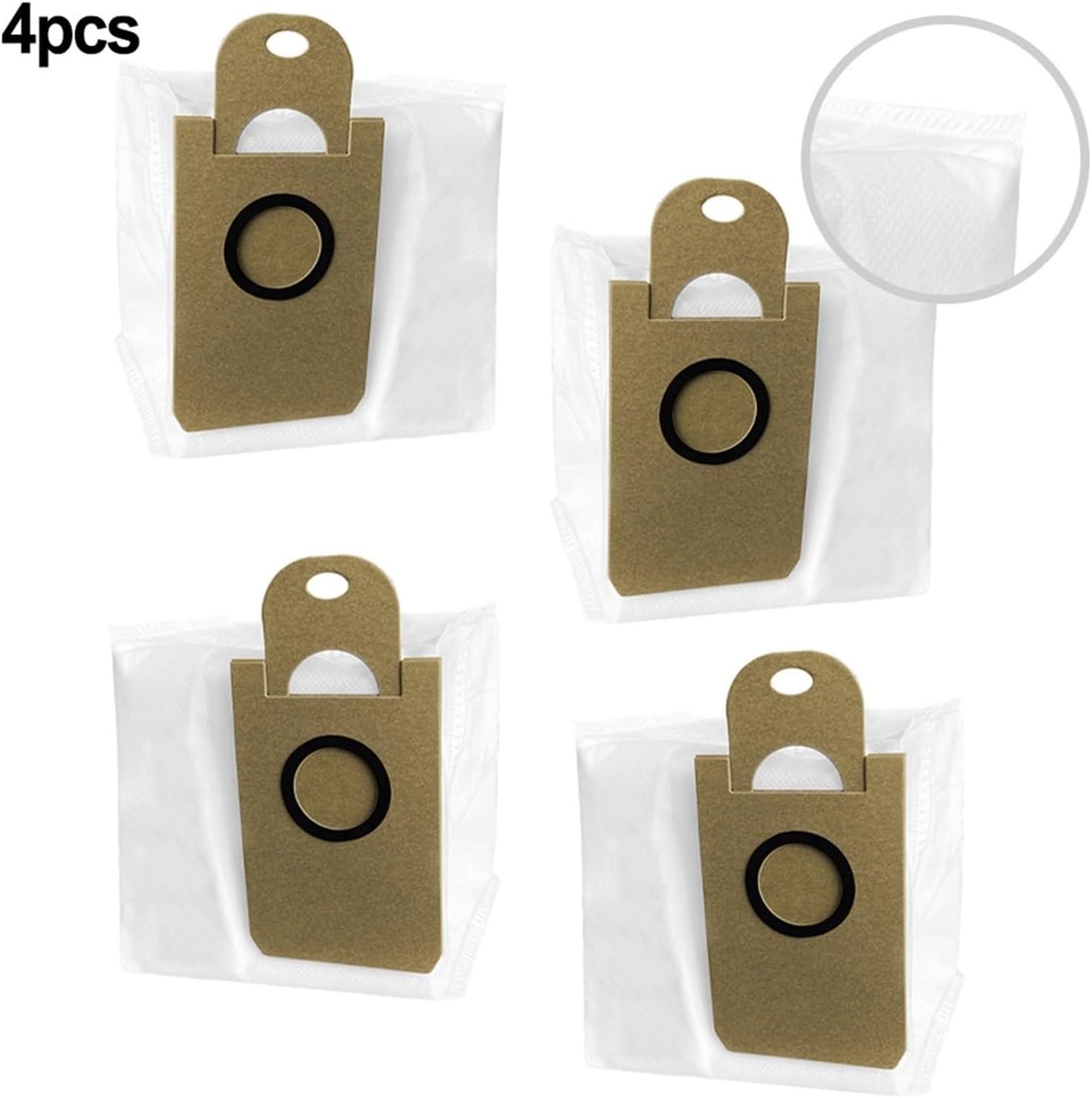 Vacuum Cleaner 4pcs Dust Bags. Compatible For Laresar L6 Nex. Robot Vacuum Cleaner Spare Parts Replacement Accessories