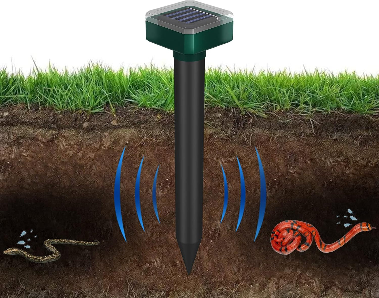 Snake Repellent for 0utdoors, 8 Pack Snake Repeller Outdoor, Snake Repellent for Yard Powerful, Snake Away Scare for Outdoors Lawn Garden and Yard