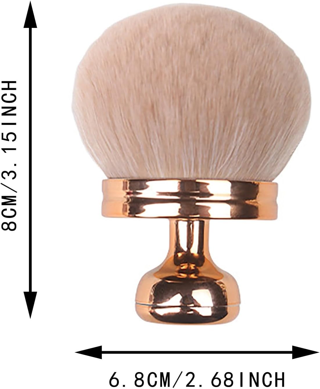 Extra Large Body Self Tanner Makeup Brush, 3 Inch Wide-headed Self Tanning Kabuki Blend Brush for Powder, Blusher, Foundation, Bronzer, Self Tan Face, Body, Leg and Back Applicator (Gold)