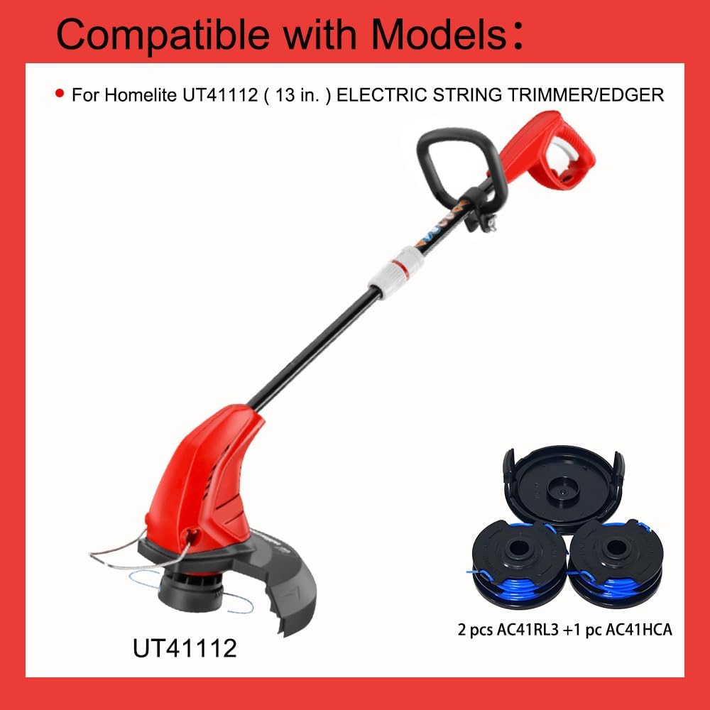 AC41RL3 & AC41RDLB 31104178G Dual Replacement Spool for Homelite UT41112B UT41113 UT41112 UT41120 A13 13 in. 4 Amp String Trimmer, Spools for Portland #62567,62338, 63387