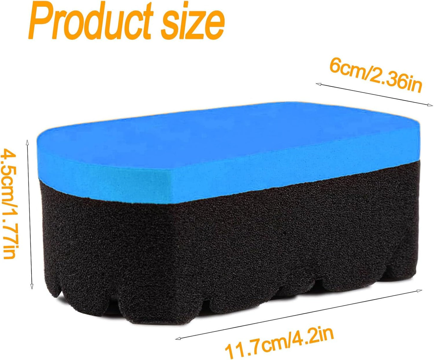3Pcs Tire Shine/Dressing Applicator Pads Perfect for Using to Apply Tire Shine, Tire Wet, Tire Gel, or Tire Balm, Superior Durable and Reusable Cleaning Foam Sponge