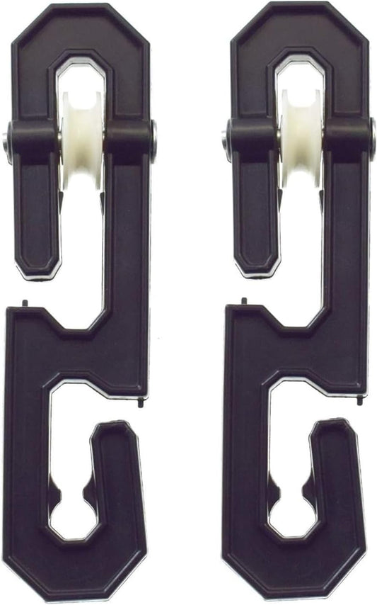2Pcs Clothesline Spreader, Aluminium Heavy Duty Outdoor Clothes Line Separator Pulley Clothesline Spreader for Long Clothesline and Heavy Loads (Black)