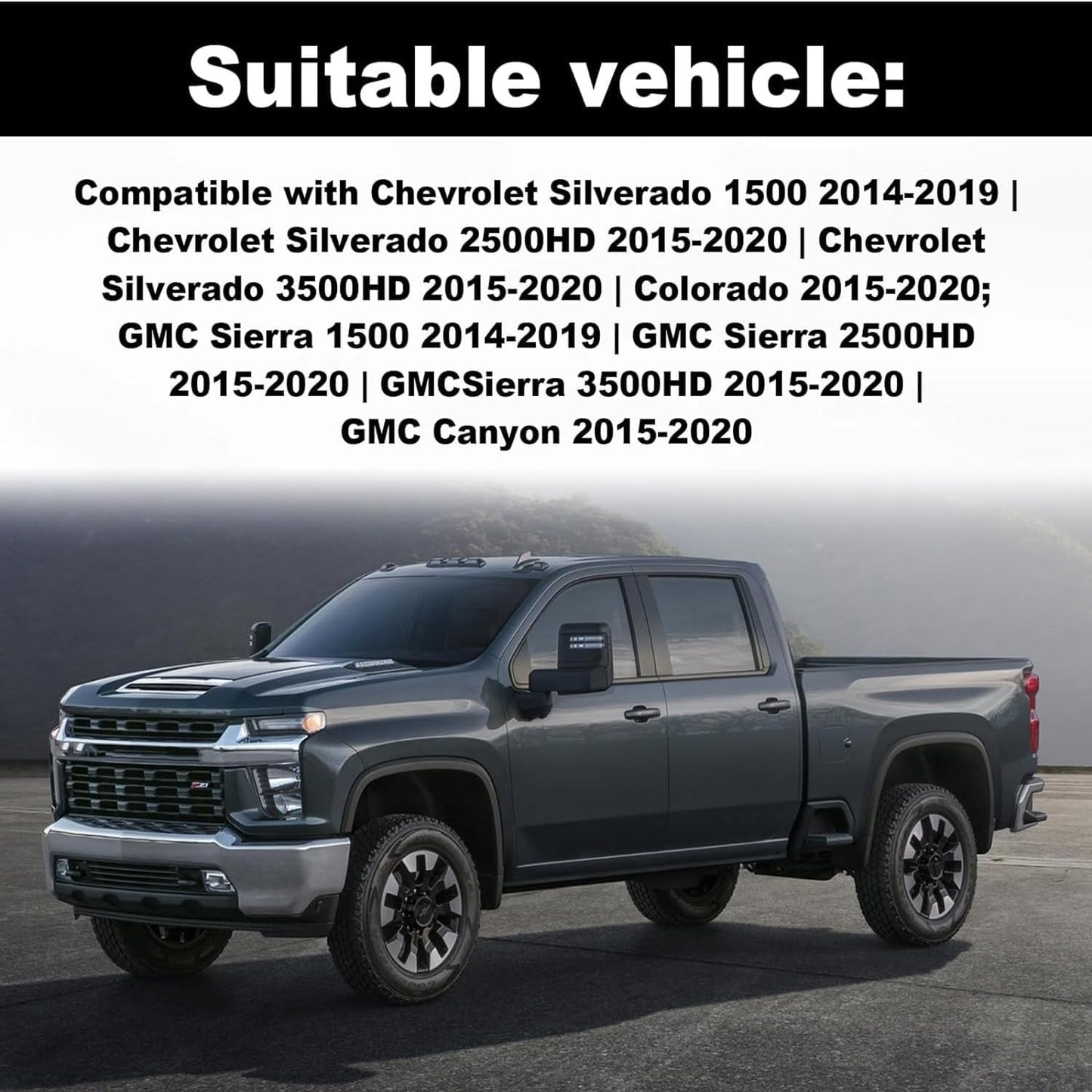 2 Pcs Tailgate Bushing Rear Right Passenger Side Compatible with 2014-2019 Chevy Silverado 1500 2500HD 3500HD Colorado/GMC Sierra 1500 2500 HD 3500 HD Canyon Replaces 22966936 (Black)