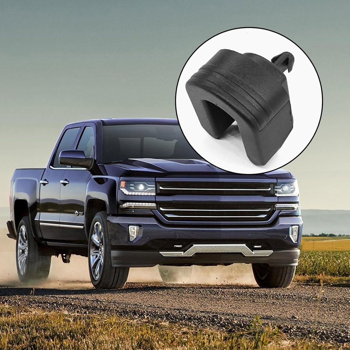 2 Pcs Tailgate Bushing Rear Right Passenger Side Compatible with 2014-2019 Chevy Silverado 1500 2500HD 3500HD Colorado/GMC Sierra 1500 2500 HD 3500 HD Canyon Replaces 22966936 (Black)