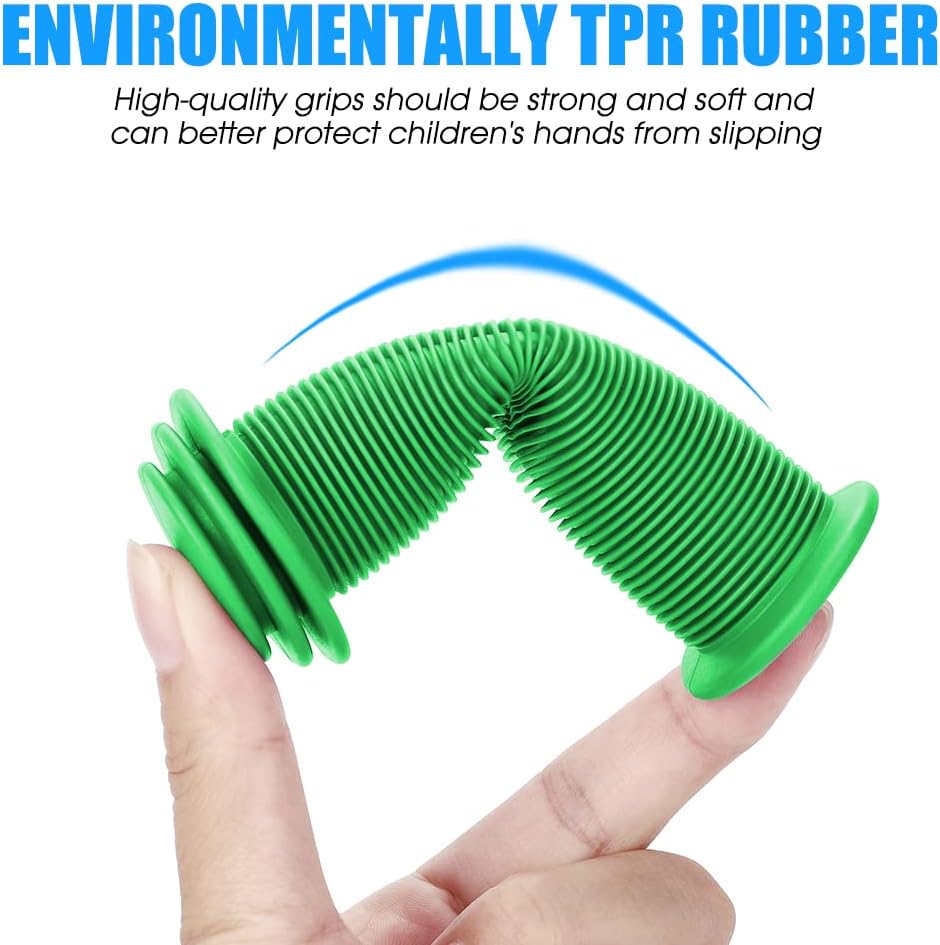 Kids Bike Grips - Kid Bicycle Grips Handlebar 22.2mm for 12”to 16”Bike with Safe Mushroom Pattern | 105mm Soft Toddler Balance Bike Grips Mini Kick Scooter Tricycle Grips for Boys Girls