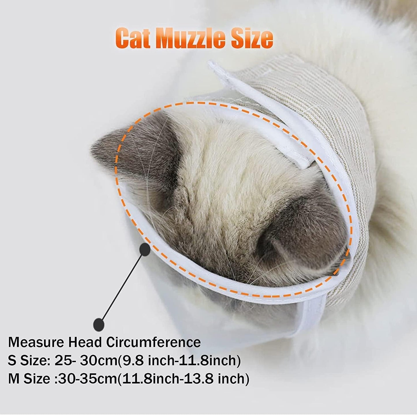 Cat Face Guard - Transparent Cat Grooming Muzzle with A Blowhole - Cotton Pet Mouth Cover Protective Cover Adjustable for Nail Trimming Bathing Grooming Cat Muzzle for Grooming (S)