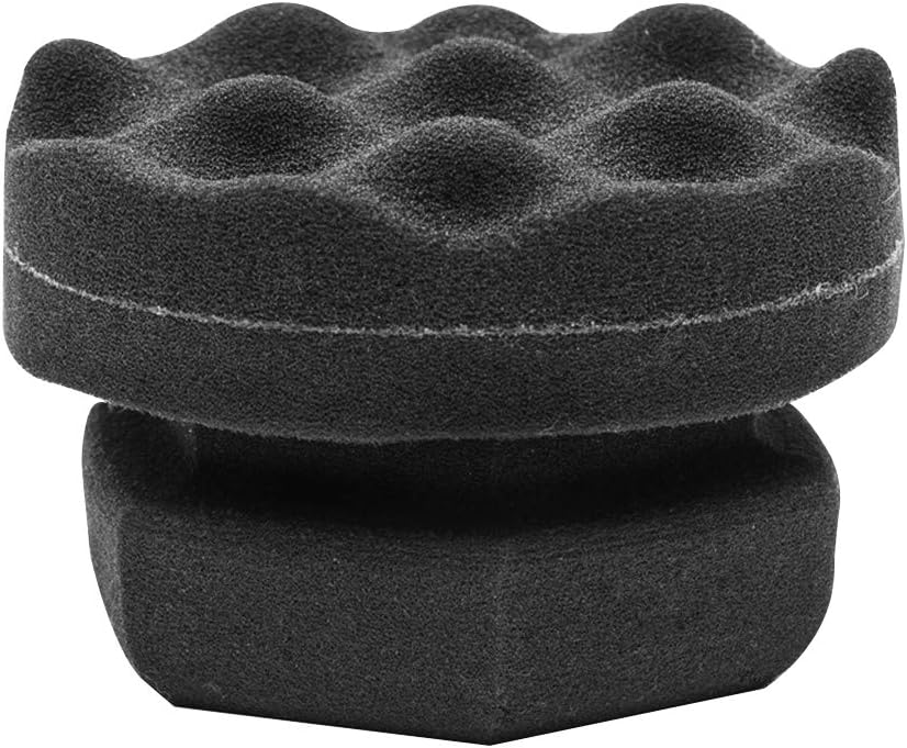 Tire Dressing Shine Applicator (4 Pack), Round Grip Deeper Tire Brush Tire Dressing Applicator Pad Wave Design to Reach Trim Makes Detailing Tires Easier - Durable,Washable,and Reusable