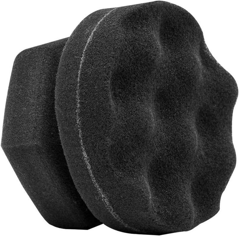 Tire Dressing Shine Applicator (4 Pack), Round Grip Deeper Tire Brush Tire Dressing Applicator Pad Wave Design to Reach Trim Makes Detailing Tires Easier - Durable,Washable,and Reusable