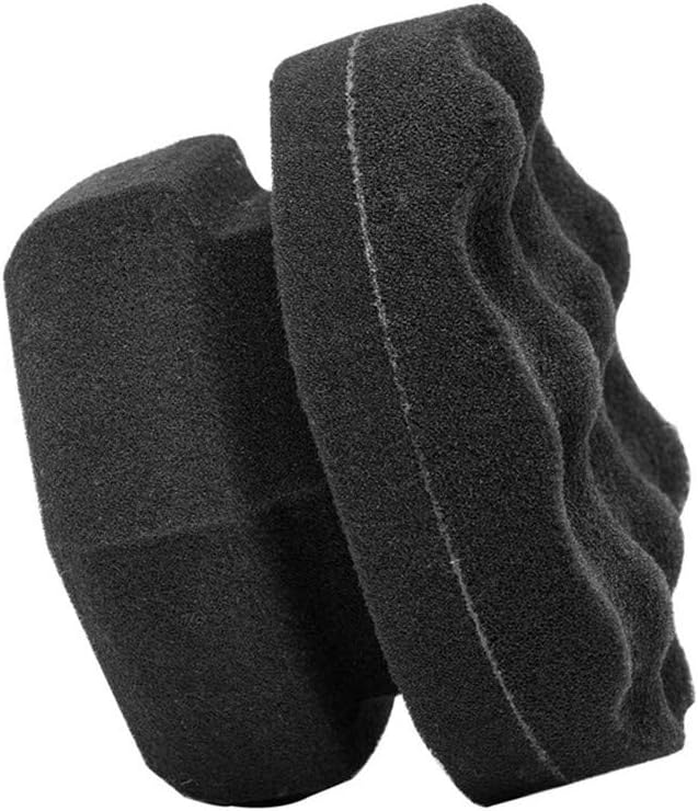 Tire Dressing Shine Applicator (4 Pack), Round Grip Deeper Tire Brush Tire Dressing Applicator Pad Wave Design to Reach Trim Makes Detailing Tires Easier - Durable,Washable,and Reusable