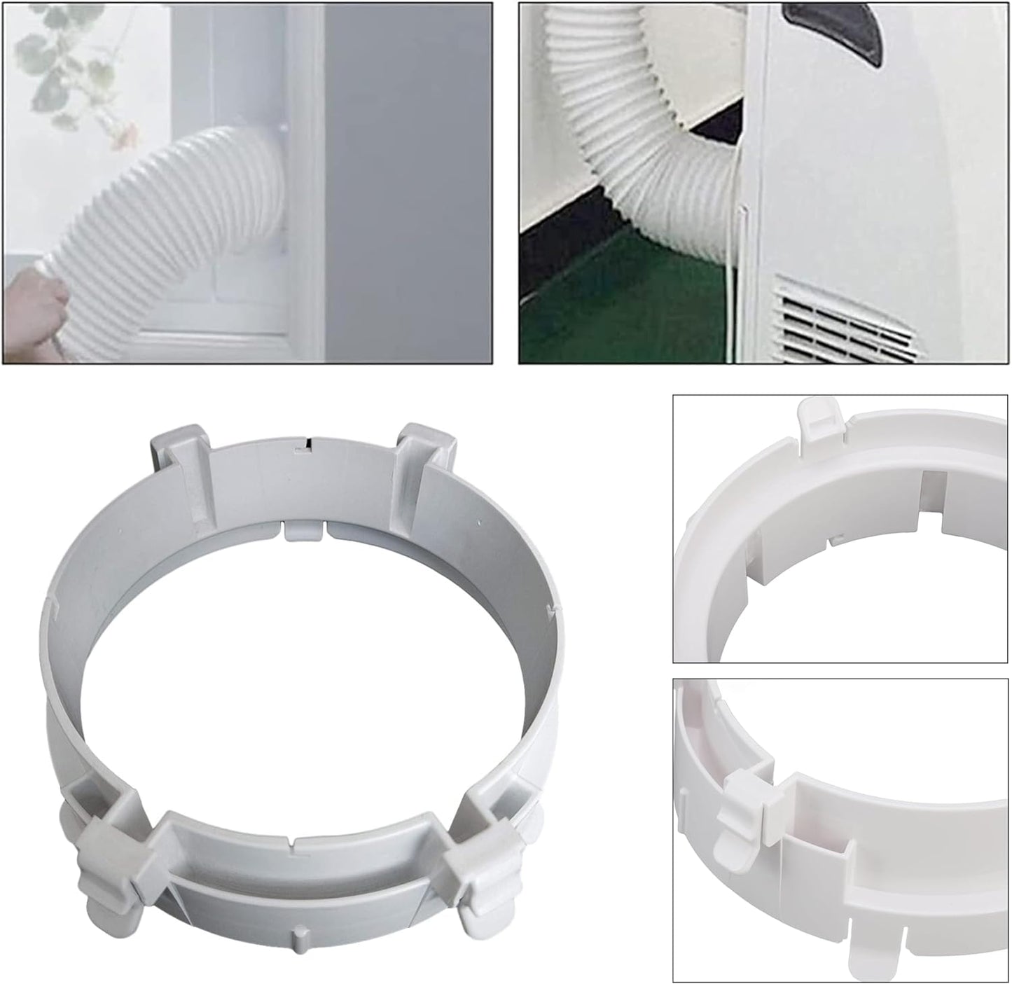 Air Conditioning Exhaust Hose Adapter,Portable Coupler,Portable Number 2 Air Conditioning Pipe Connector,Exhaust Hose Connector,Household Air Conditioner Accessories(5.91x5.91inch)