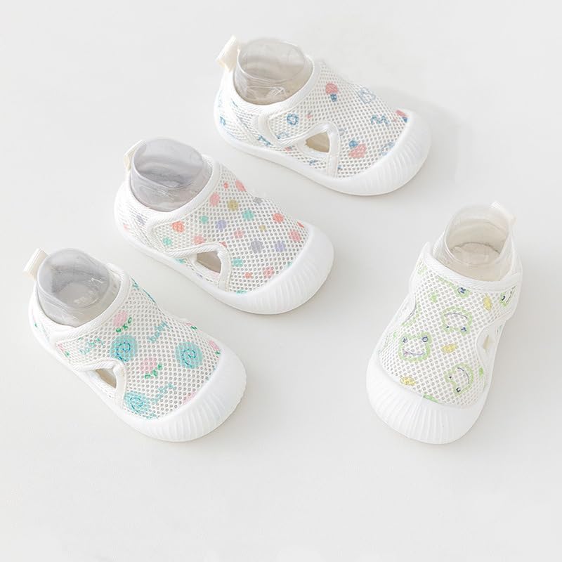 Anti-Slip Baby Toddler Boys Girls First Walking Shoes- Breathable Mesh & Anti-Slip Sole - Secure Hook & Loop Strap - Lightweight & Flexible for All Seasons