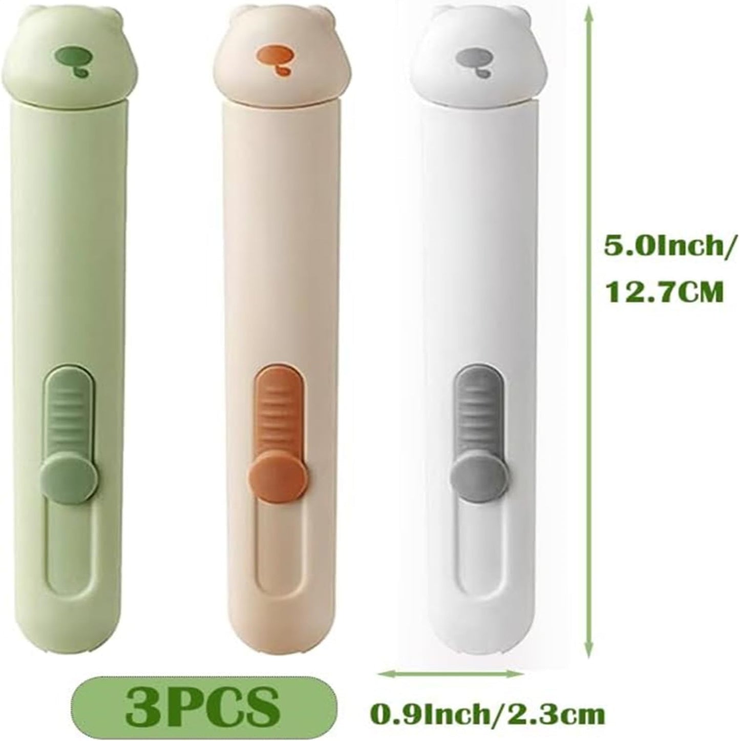 3 Pcs 3 in 1 Automatic Needle Threaders and Seam Ripper with Stainless Steel Blade for Hand Sewing, Knitting, Embroidery, Multifunctional Sewing Tool for Crafts Quilting Supplies (Green&Gray& Cream)