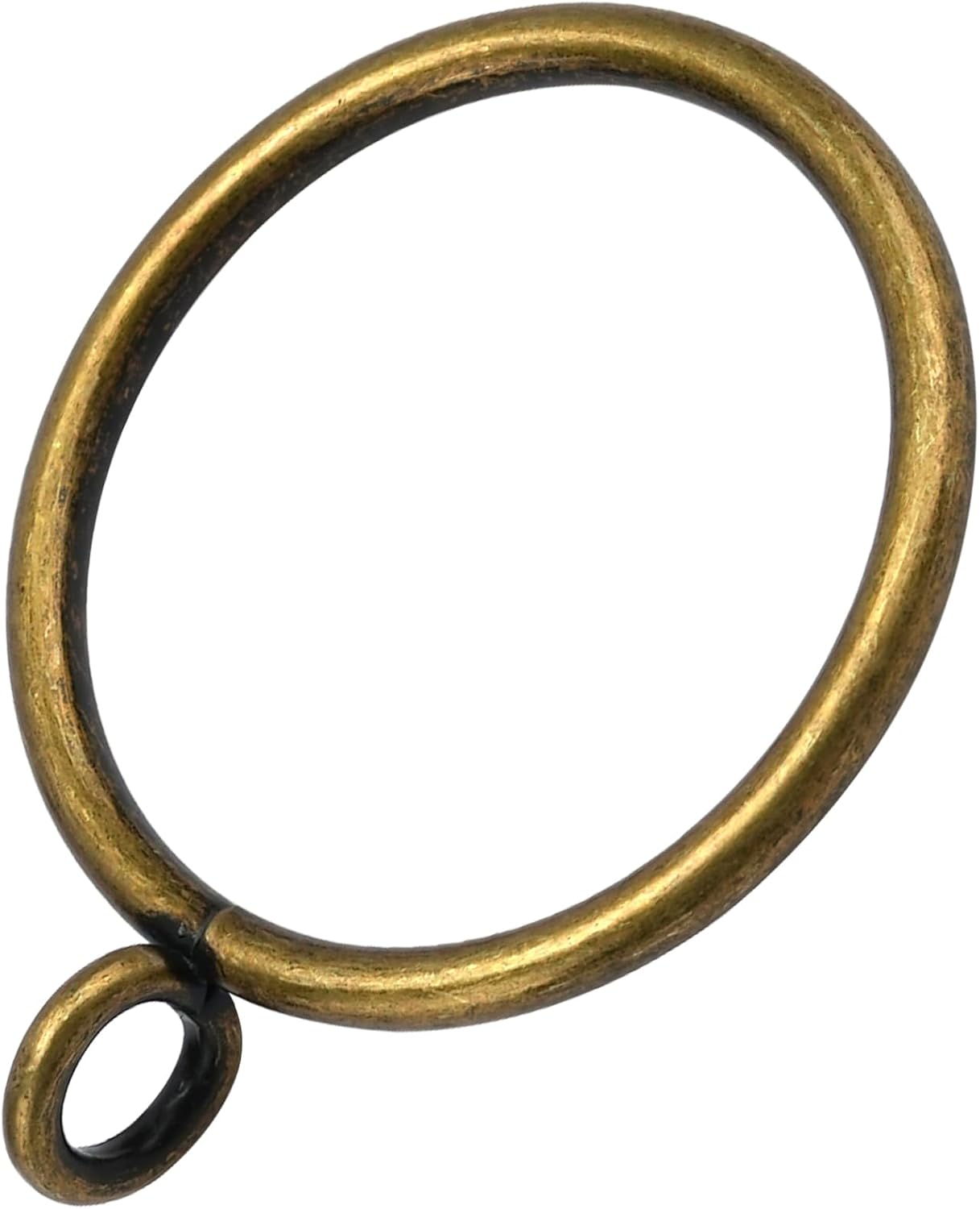 44 Pack Curtain Rings with Eyelets, Metal Drapery for Pinch Pleat Curtains, Drape Ring 1.5 Inch I D, Fits Up to 1.2 in Rod (Bronze) Antique Bronze -