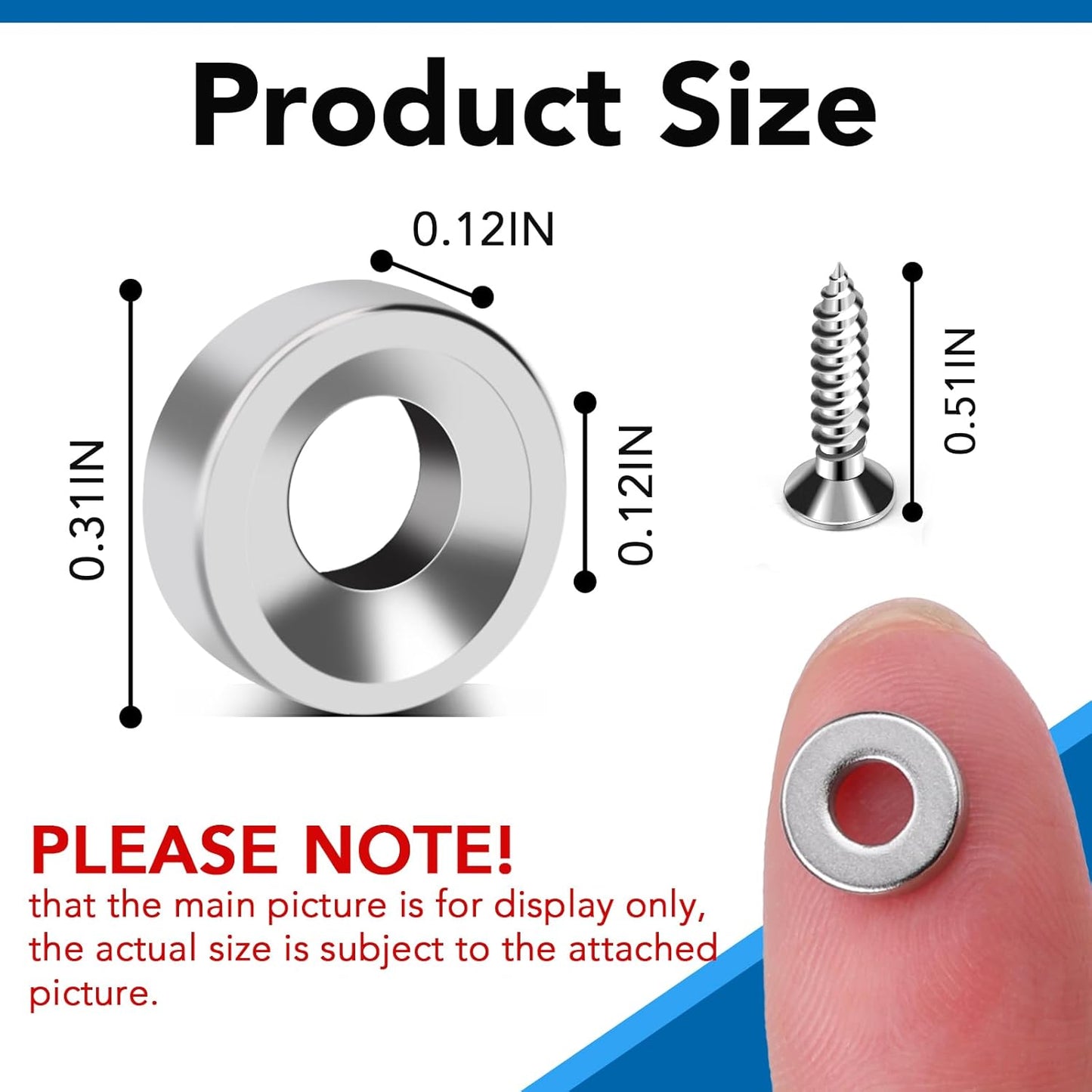 Small Round Magnets with Holes 60 Pack, Cabinet for Doors, Drawers, Rare Earth Refrigerator Magnet Fridge, Science, Cat Eye Magnet, Pinning - 0.31x0.12inch