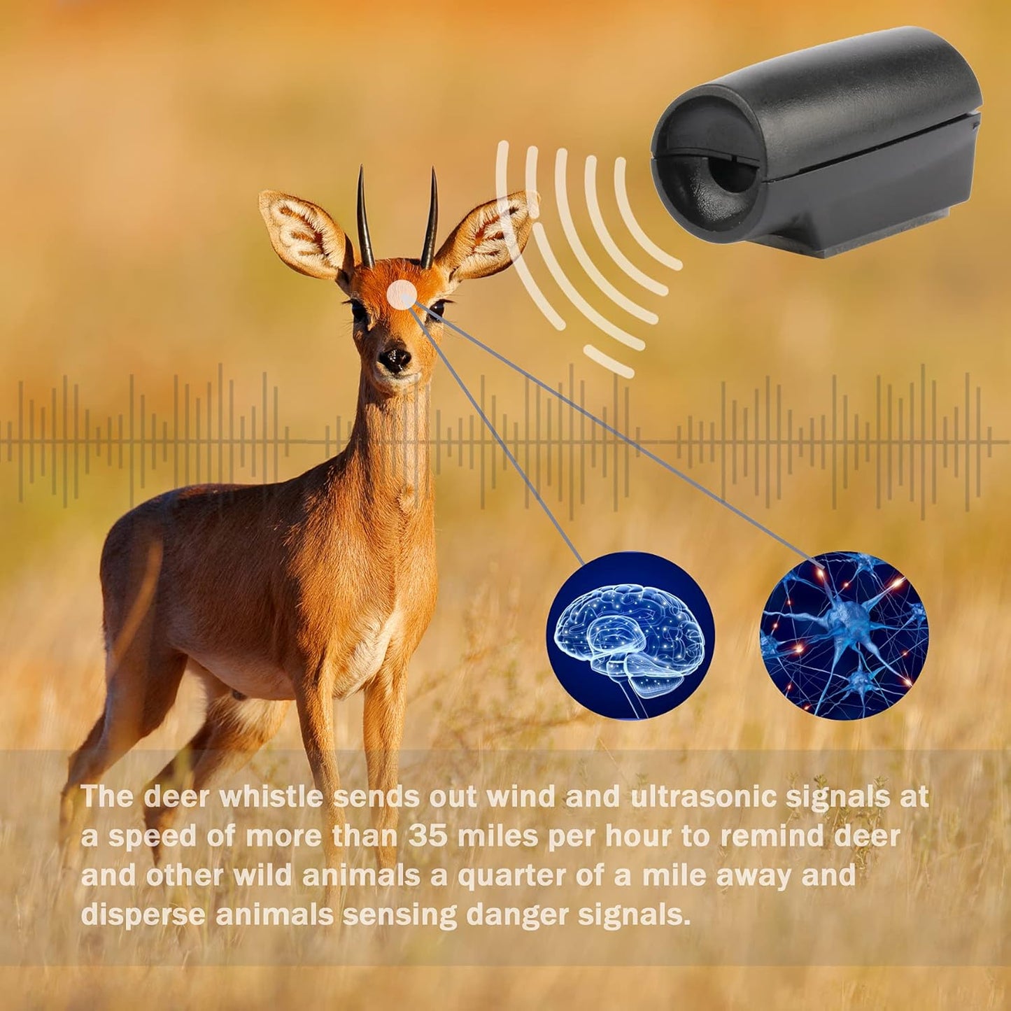 4 Pack Car Deer Whistle Warning for Horn Unit, Vehicles with Rubber Pads, Exterior Accessories, Suitable Cars, Trucks, Motorcycles -