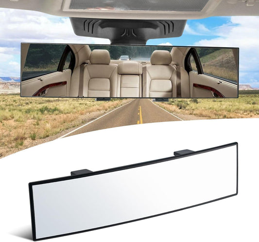 Interior Rearview Mirrors, Universal Panoramic Car Rear View Mirror Accessories, Wide Angle Reduce Blind Spot Effectively for Car, Jeep, Truck, Motorcycle, Tractor, ARB, ATV, SUV, RV Basic version -