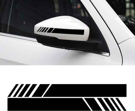 Car Exterior Accessories Rear View Mirror Stickers Decor Body Sticker Vinyl 4pcs (Black) Black -