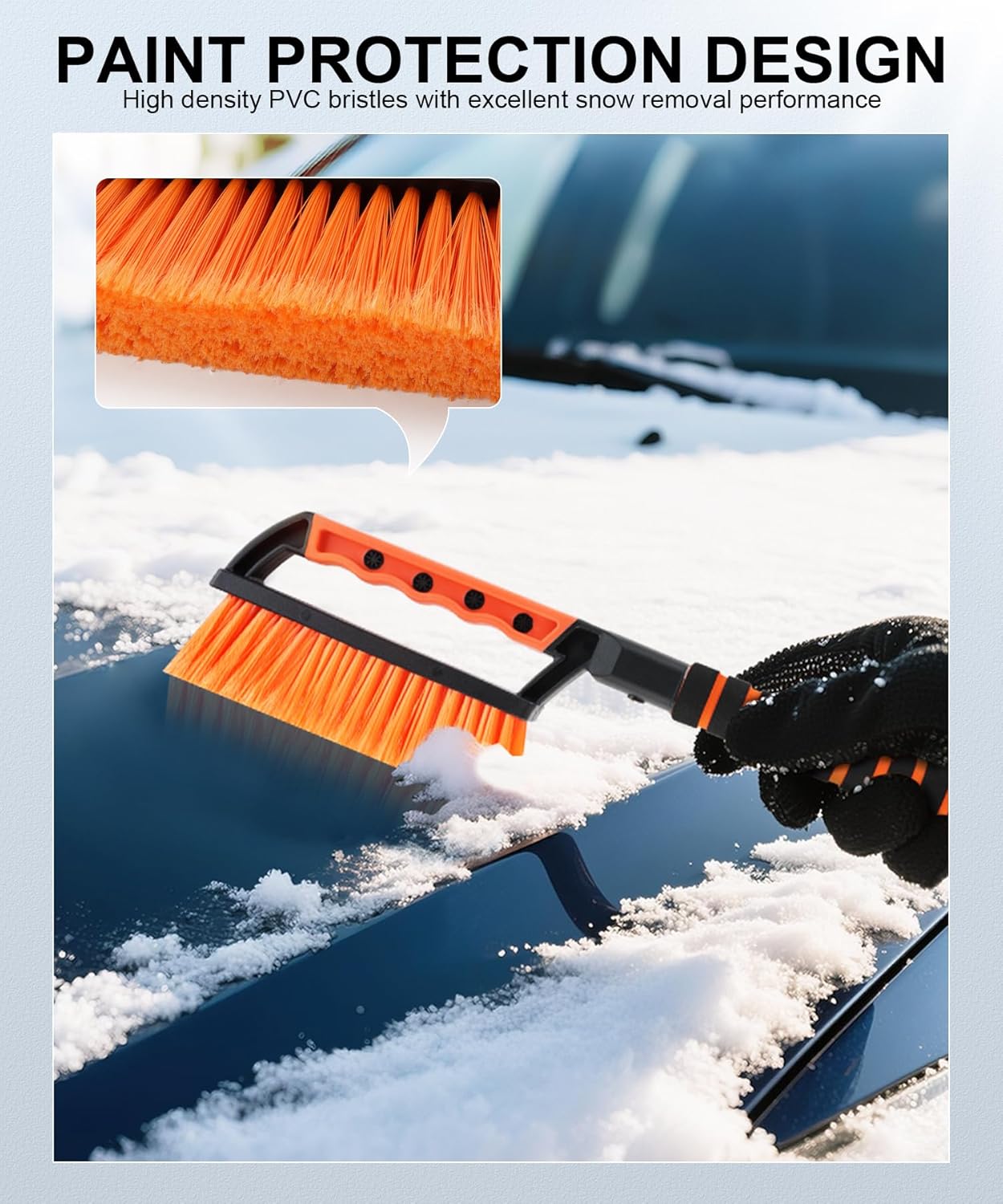 Ice Scraper and Snow Brush for Car Windshield, Car, Winter Necessities, Multi Functional Removal Tools, Accessories Gift Women Man (Enhanced) - Enhanced version