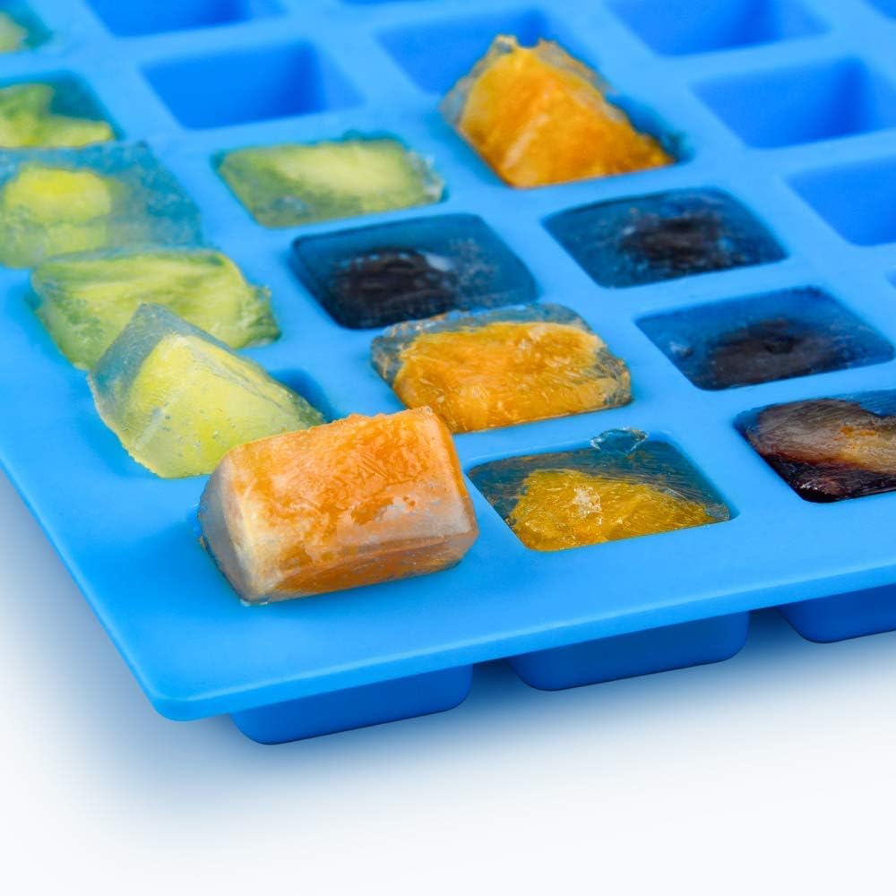 Square Silicone Candy Molds - Mini for Hard Candy, Chocolate, Gummy, Caramel, Ganache, Ice Cubes (2)