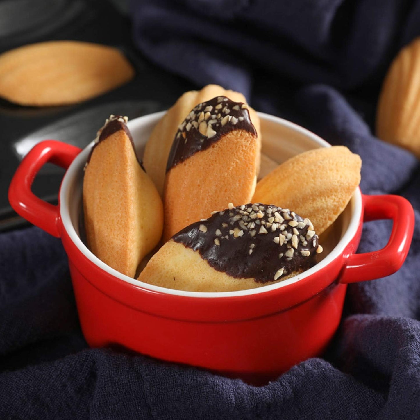 Silicone Madeleine Pans - 9 Cups Mold for Small Cake, Chocolate, Cookies Pack of 2
