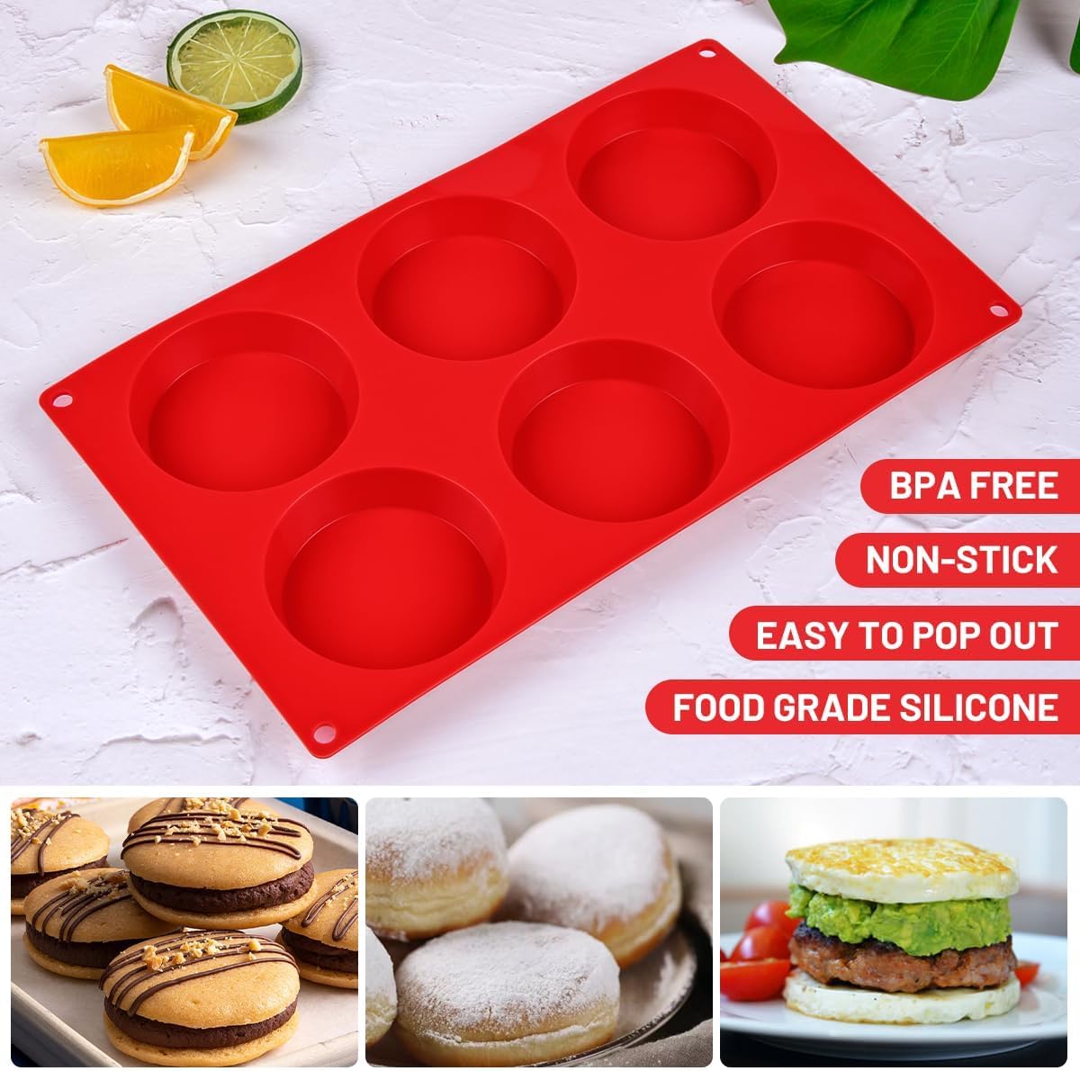 Silicone Muffin Pan Mini Cups Cupcake & Round Egg for Baking -