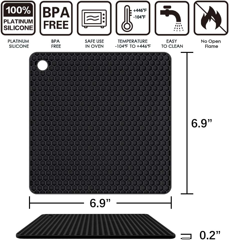 Square Silicone Trivet Mat -