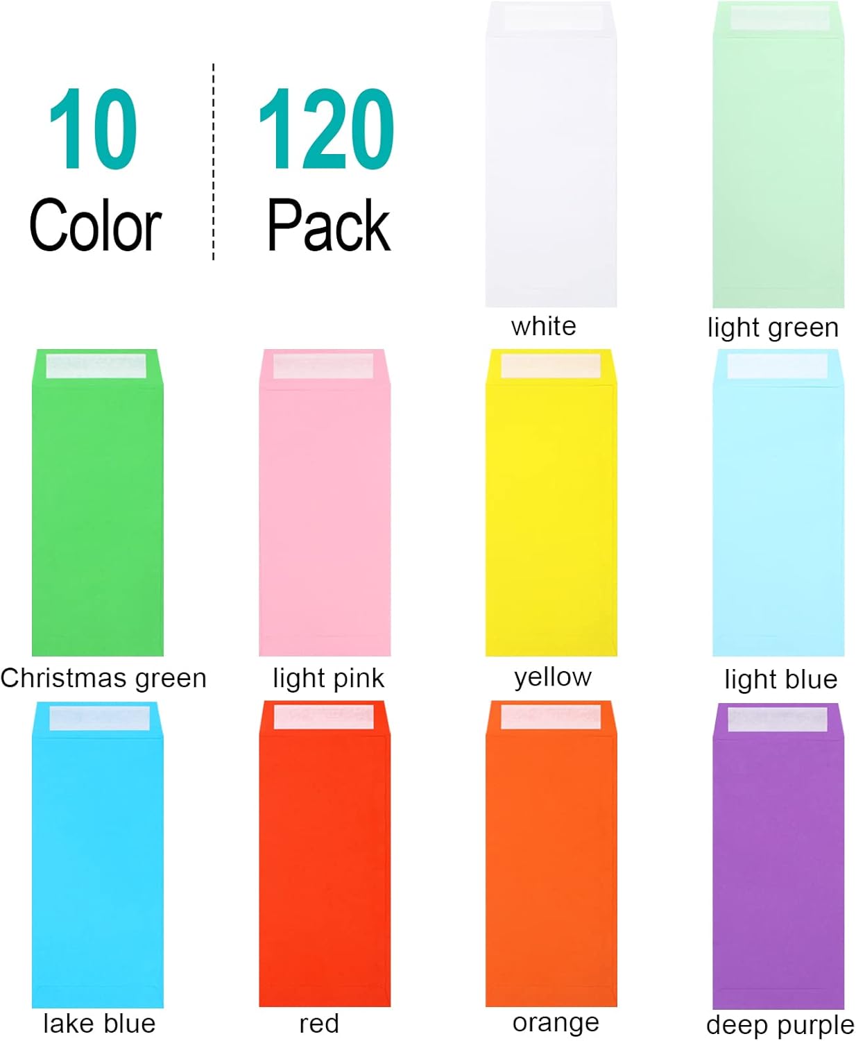 Cash Envelopes -120 Money Saving Challenge, 3.2x6.6inch for Budgeting, Coins, Checks, Gift Cards & Tickets - 3.2x6.6in