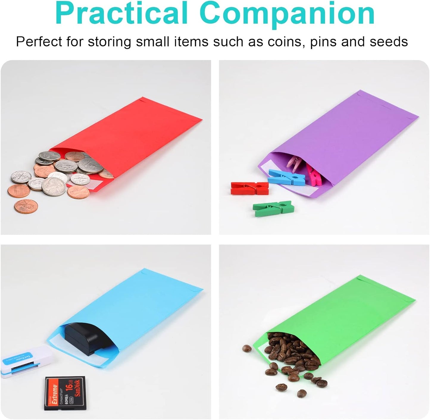 Cash Envelopes -120 Money Saving Challenge, 3.2x6.6inch for Budgeting, Coins, Checks, Gift Cards & Tickets - 3.2x6.6in