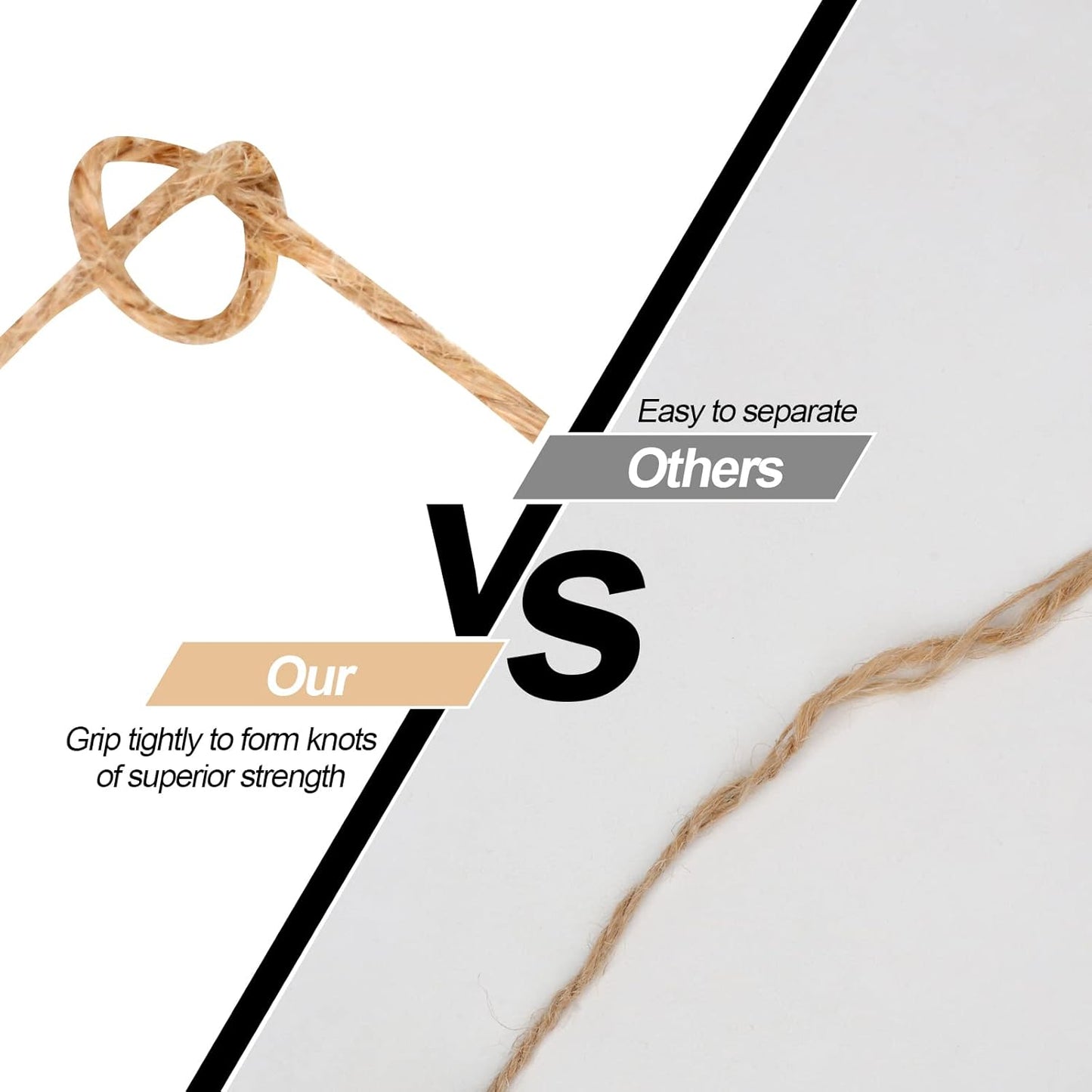 984 FT Natural Jute Twine, 3ply Thin Ribbon Hemp Twine for Gardening, Plant, Gift Wrapping, Art, Wedding Decoration, Packing, Bulk (3 Roll) - (3p)