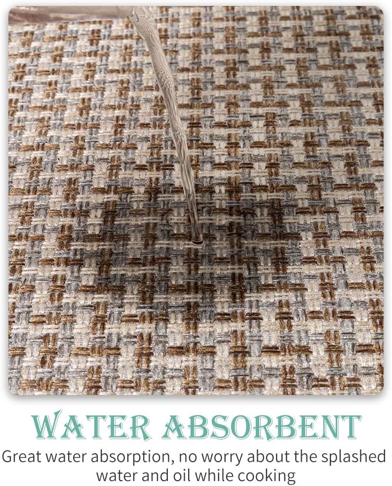 Kitchen Rugs and Mats Non Skid Washable, Absorbent Rug for Kitchen, Large Floor in Front of Sink, 2 PCS Set 20"x32"+20"x48" Grey 1'8" x 4' (Rectangular)