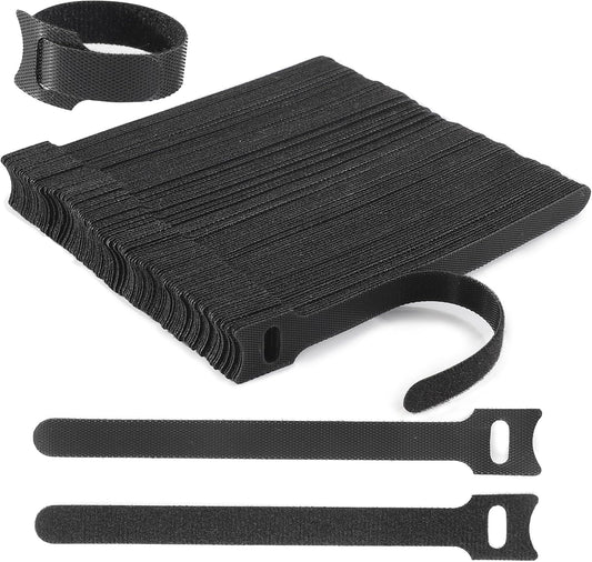 Reusable Cable Ties, 126 PCS 6 Inches Adjustable Cord Straps Wire Organizer Wrap and Hook Loop Management -