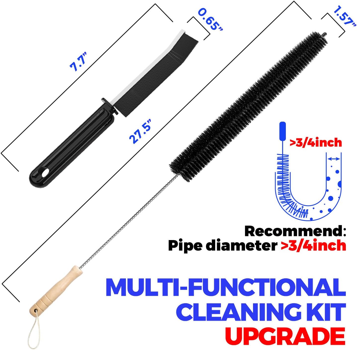 Dryer Vent Cleaner Kit - Household Cleaning Supplies, Lint Brush, Refrigerator Long Coil Flexible Remover, Removing Dust and Pet Hair 28