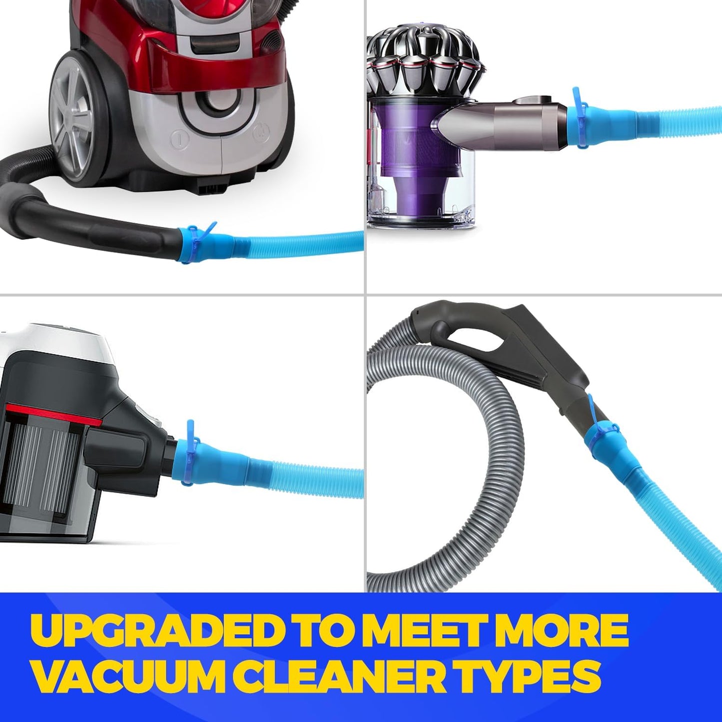 3 Pieces Dryer Vent Cleaner Kit - Lint Screens Brush Part,Dryer Trap Vacuum Brush,Vacuum Hose Attachment,Compatible with Most Cleaner,Quickly Removers 3p-blue