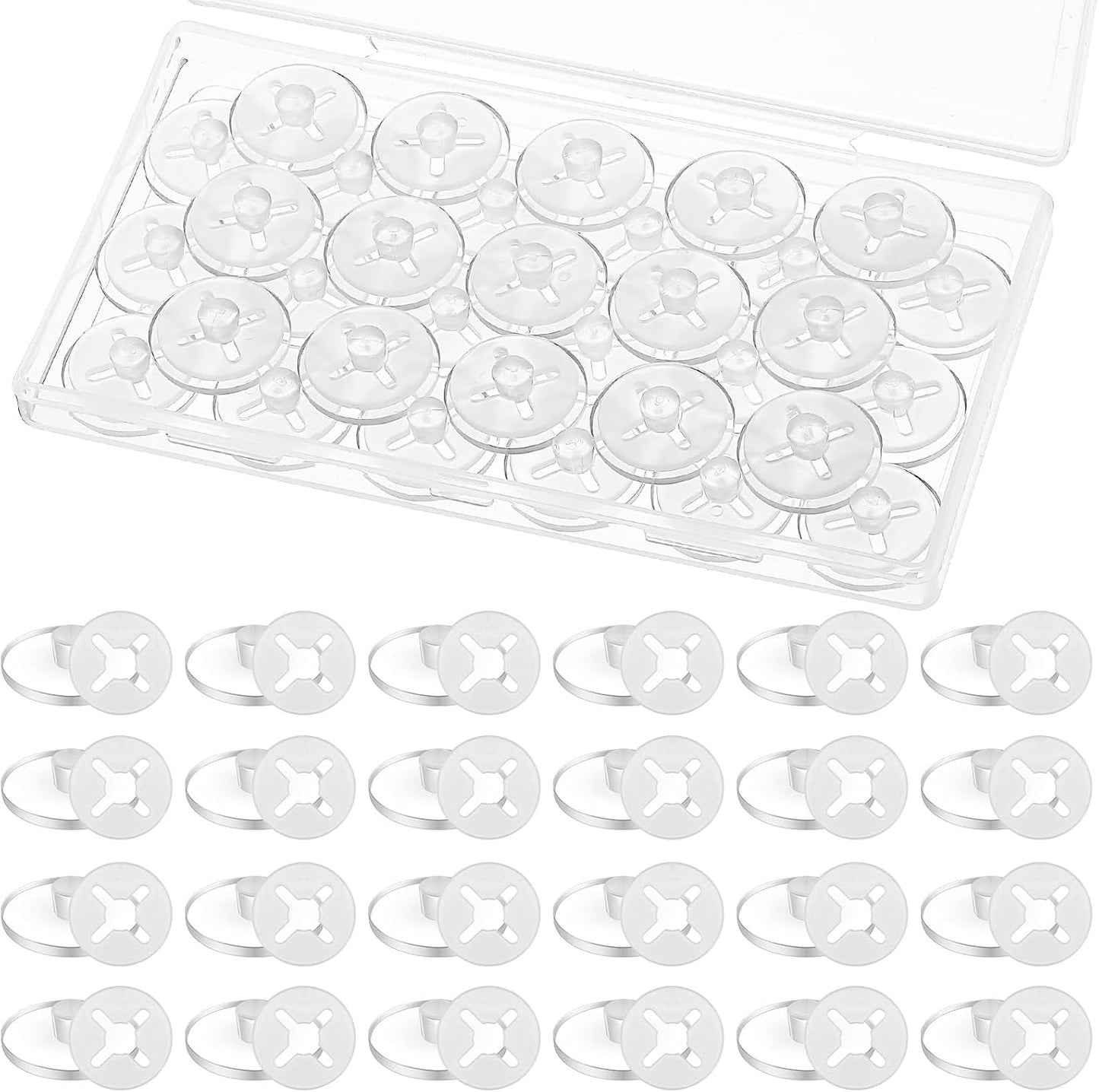 Clear Running Bib Clips Race Number Buckle Fixing System Triathlon Holder Field Events Fastener for Runners Marathon, Skating, Track -
