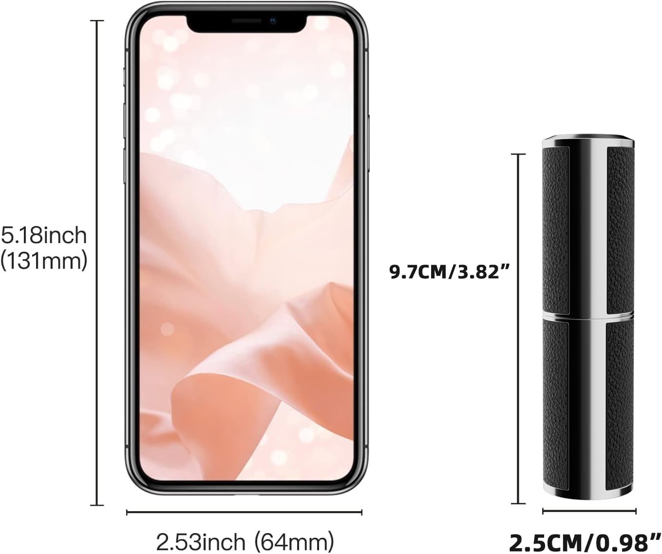 Refillable Bottle - Filling Perfume Atomizer Cologne Travel Bottle,10ml Luxurious Pocket Dispenser for Women and Men (Black) 1PCS Black-1pcs