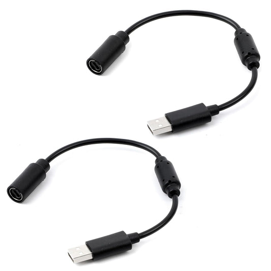 2pcs USB Breakaway Cable, Replacement Cord Adapter Cable for Logitech G920 Driving Force Thrustmaster Ferrari 458 Game Wired Controllers, Fast Data Transmission (Black) -