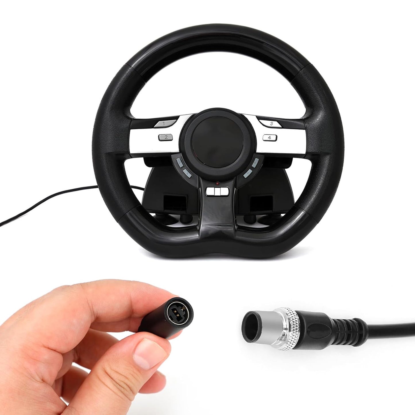 2pcs USB Breakaway Cable, Replacement Cord Adapter Cable for Logitech G920 Driving Force Thrustmaster Ferrari 458 Game Wired Controllers, Fast Data Transmission (Black) -