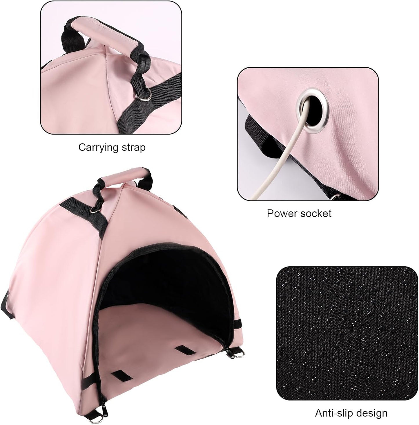 Laptop Tent, Sun Shade Waterproof Fabric Protective Hood for Computer Working Outside Accessories Part Glare Shield & Heat Reflective Awning Convertible Tote Outdoor (Pink) As Shown in the Picture -
