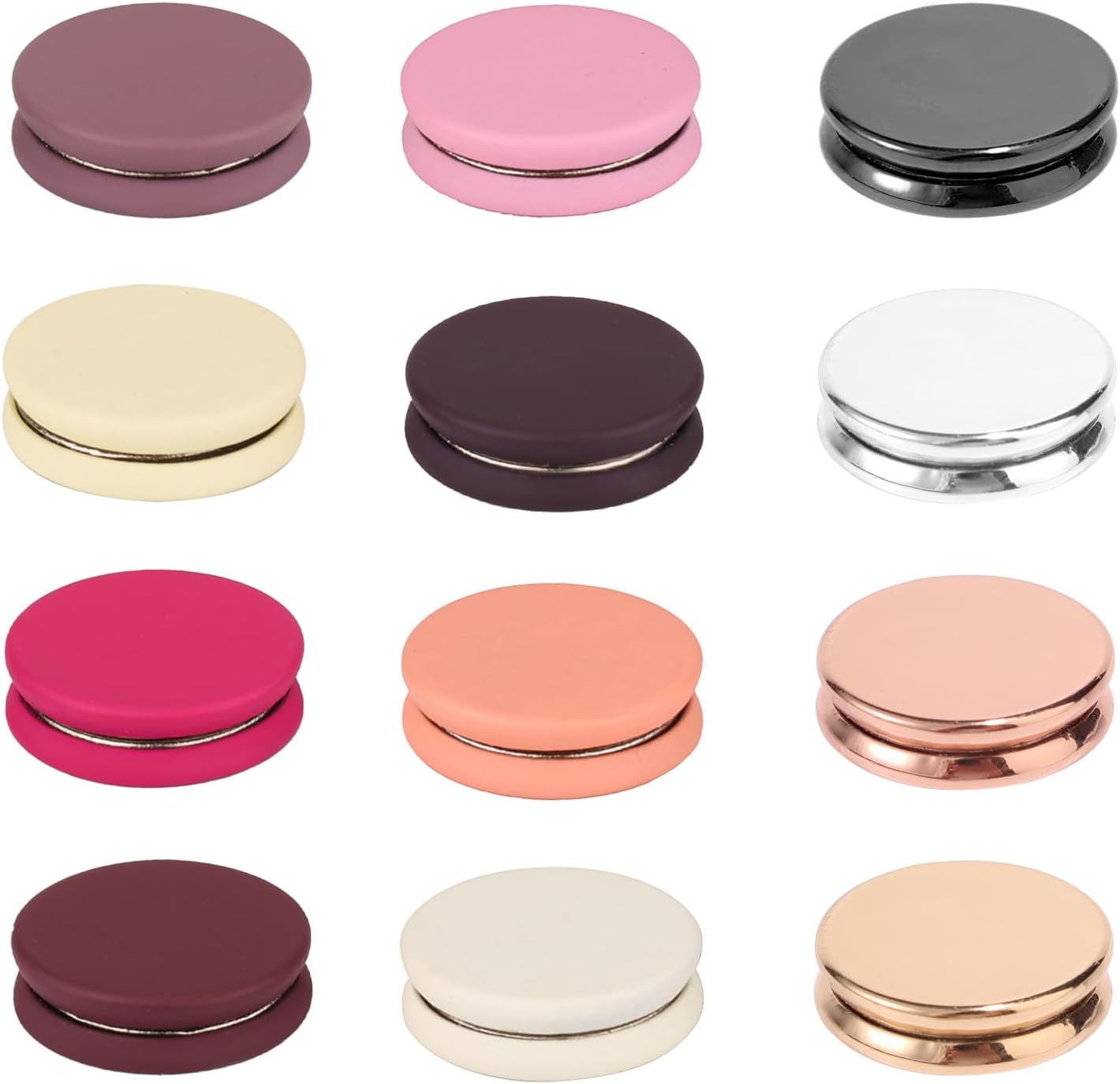 12pcs Hijab Magnetic Pins, Strong Magnets Multi-Purpose Scarf Clasp Pinless Brooch Buttons for Women Scarves Clothes Dress (Color A) Color a -