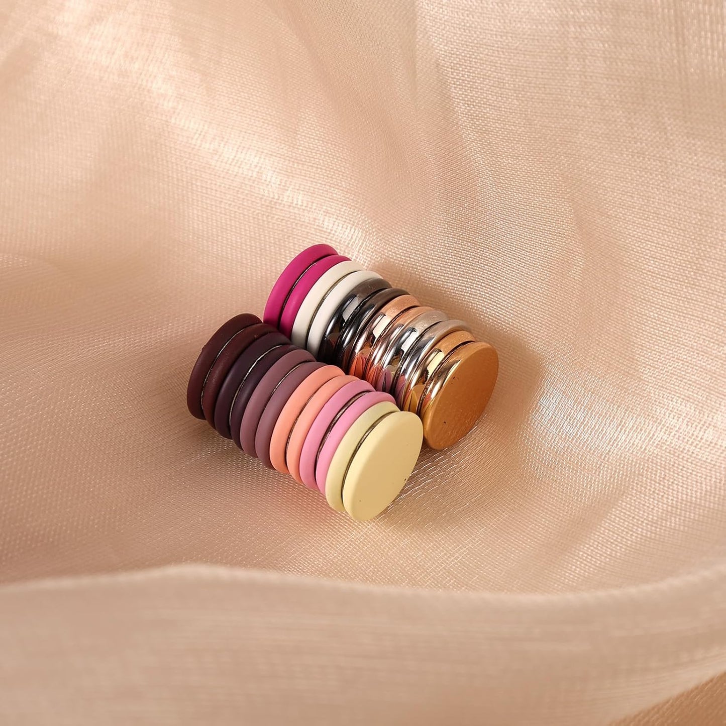 12pcs Hijab Magnetic Pins, Strong Magnets Multi-Purpose Scarf Clasp Pinless Brooch Buttons for Women Scarves Clothes Dress (Color A) Color a -