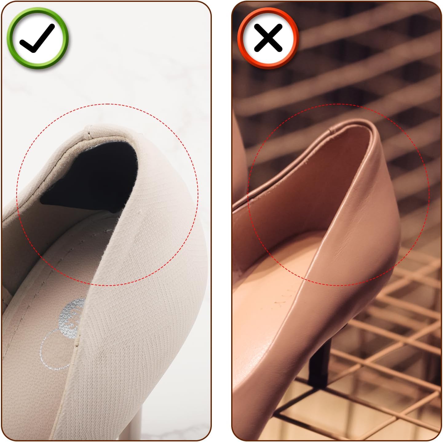 8pcs Shoe Heel Repair, Self-Adhesive Hole Repair Patch for Back of Shoes Holes, Leather Cushion Inserts, Inside Sneaker Patches Kit Boot Sport Mesh (Black) -