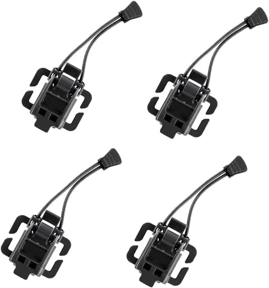 4 Pieces Tactical Gear Molle Clips Attachments Multifunction Hanging Buckle for Backpack Vest Black -