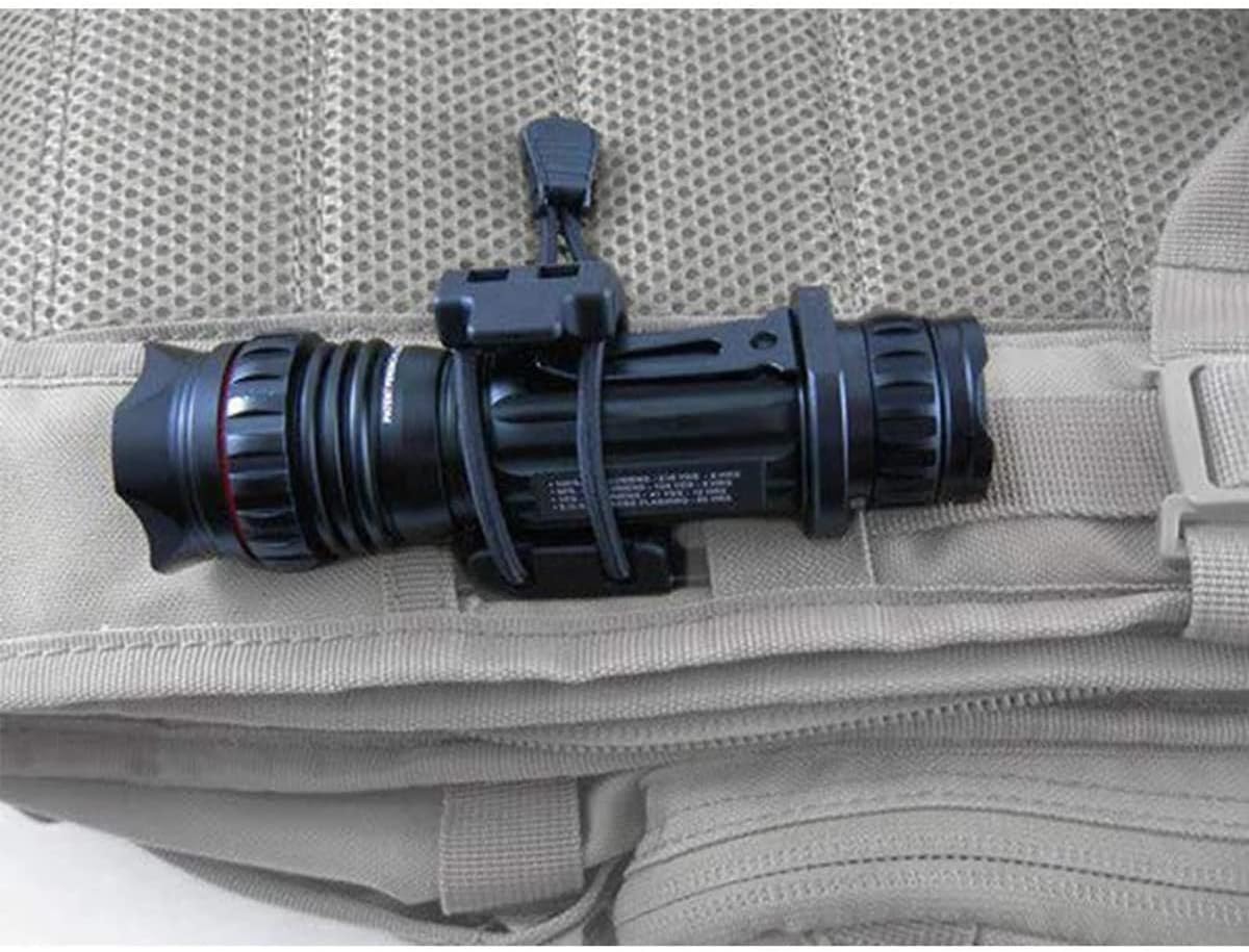 4 Pieces Tactical Gear Molle Clips Attachments Multifunction Hanging Buckle for Backpack Vest Black -