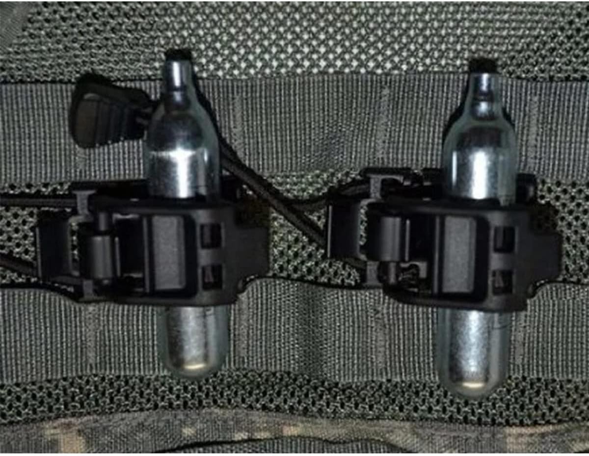 4 Pieces Tactical Gear Molle Clips Attachments Multifunction Hanging Buckle for Backpack Vest Black -