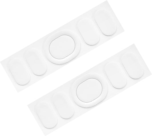 Rounded Curved Edges Mouse Feet Skates Pads 0.6mm w Cleaning Paper for G102/G Pro Wired Gaming Replacement White 5Pcs/2 Set -
